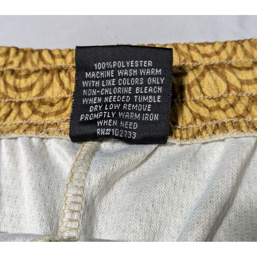 Red Ape MCMXXXIII‎ Men Large Gold Scallop AOP Pull-on Shorts - Picture 8 of 14